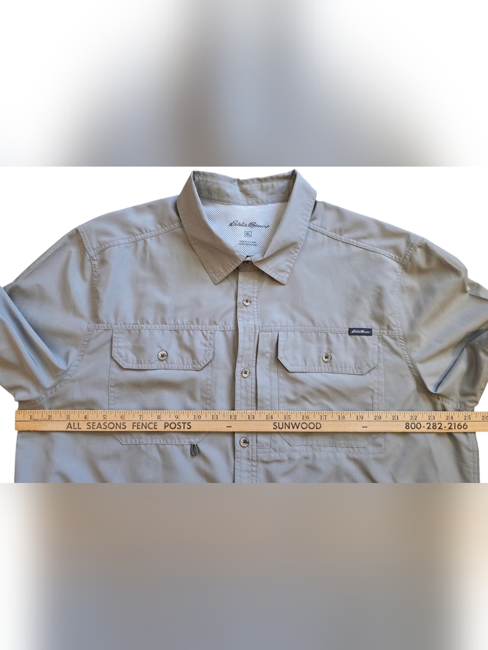 Eddie Bauer XL Woven Tech Performance Fishing Hiking Shirt Extra Large - Picture 5 of 6